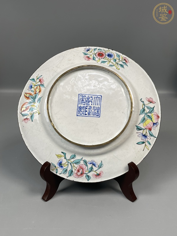 古玩陶瓷銅胎畫龍紋盤真品鑒賞圖