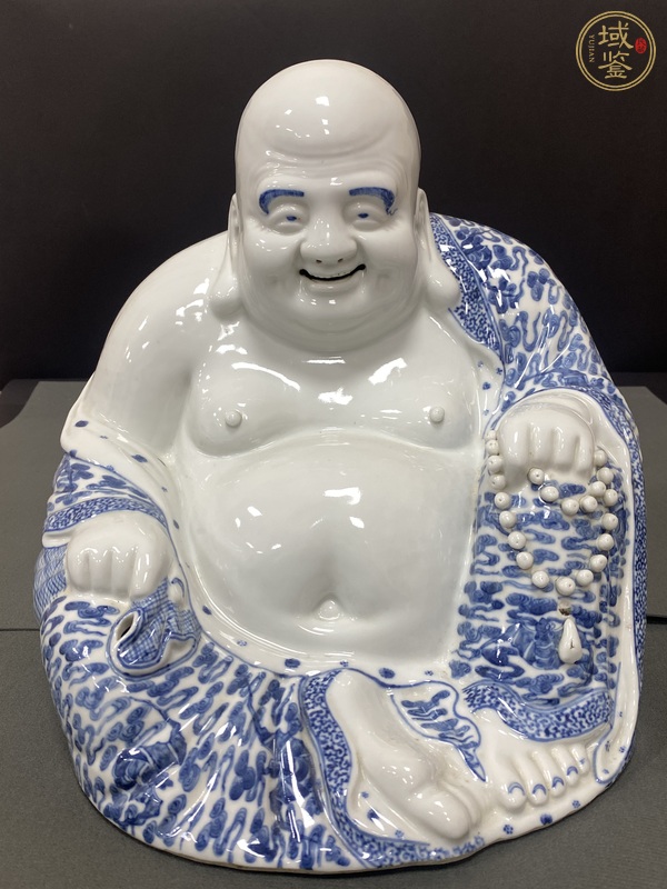 古玩陶瓷青花彌勒佛真品鑒賞圖