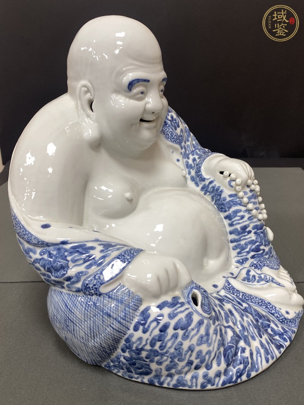 古玩陶瓷青花彌勒佛真品鑒賞圖