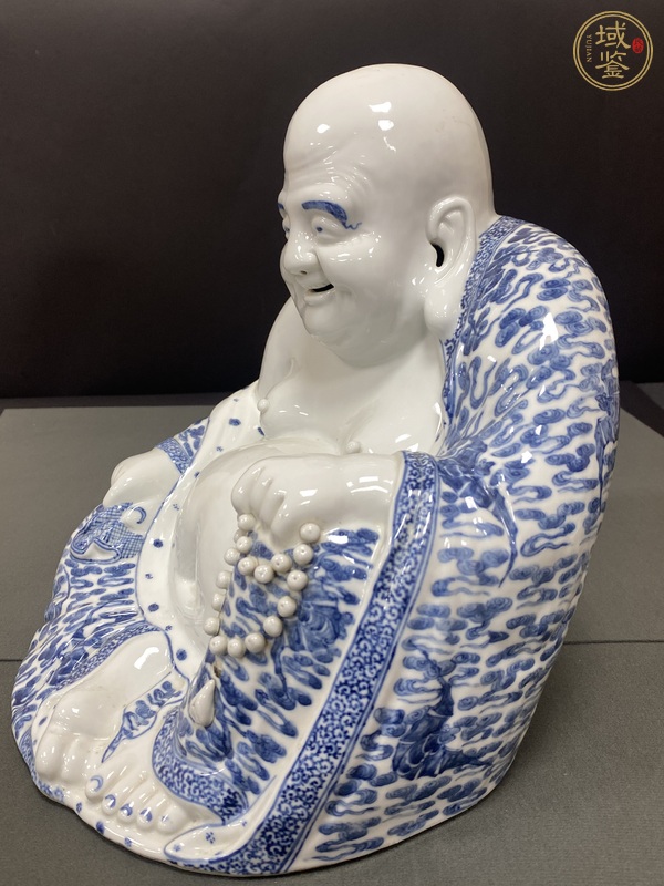 古玩陶瓷青花彌勒佛真品鑒賞圖