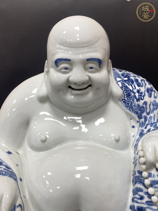 古玩陶瓷青花彌勒佛真品鑒賞圖