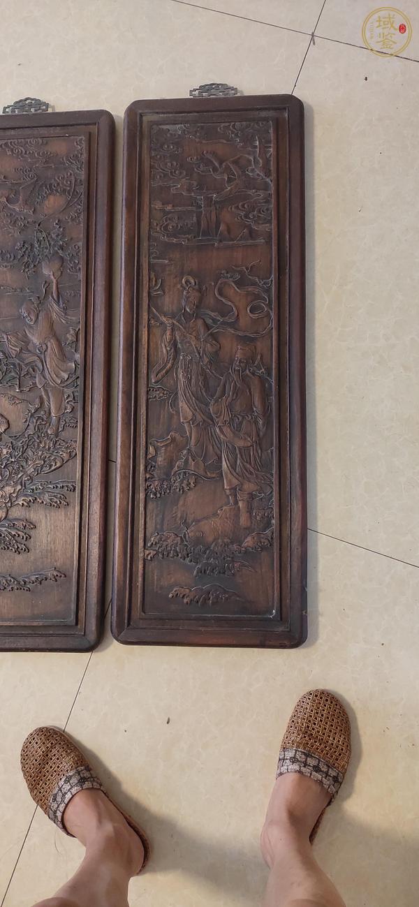 古玩雜項木雕掛屏真品鑒賞圖