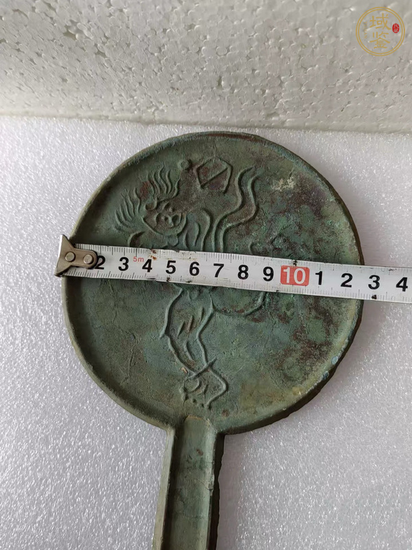 古玩銅器神仙人物文銅鏡真品鑒賞圖