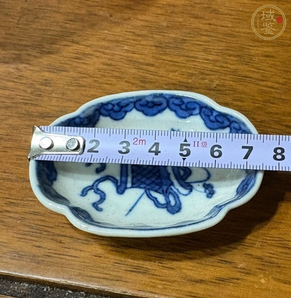 古玩青花暗八仙紋海棠碟真品鑒賞圖