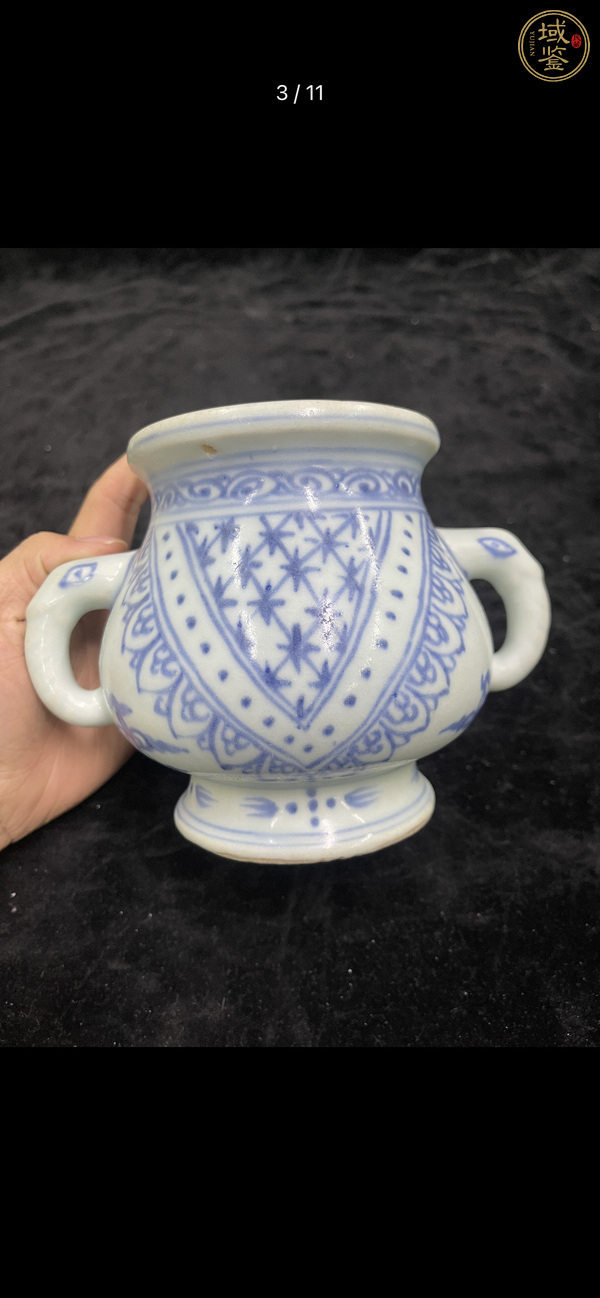 古玩青花香爐真品鑒賞圖