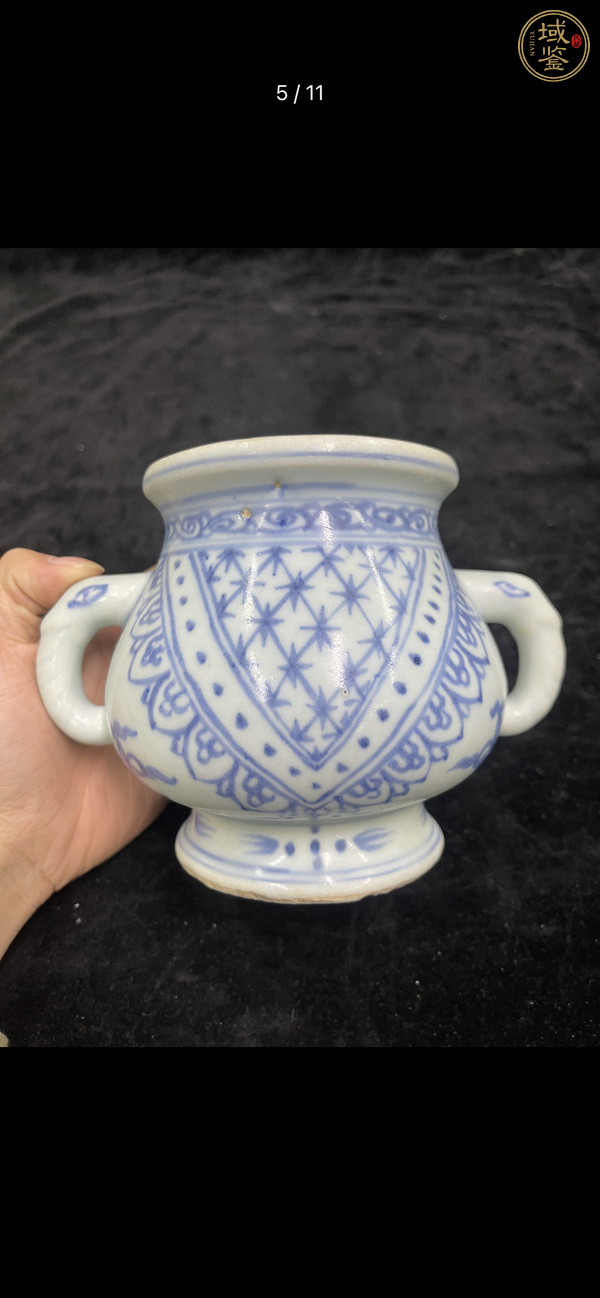 古玩陶瓷青花香爐真品鑒賞圖
