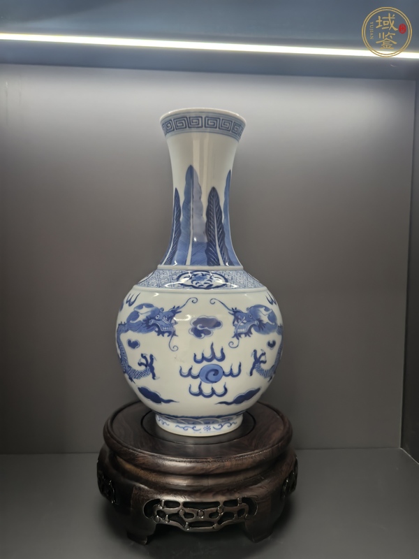 古玩陶瓷青花龍紋瓶真品鑒賞圖