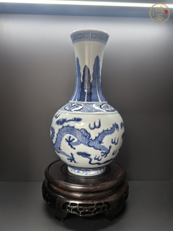 古玩陶瓷青花龍紋瓶真品鑒賞圖