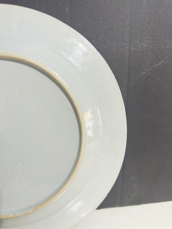古玩陶瓷青花礬紅花鳥紋盤拍賣，當前價格1000元