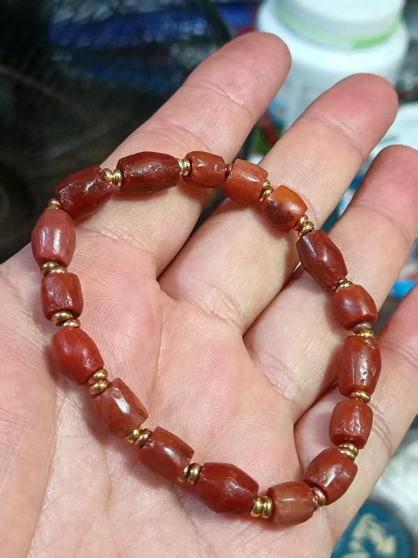古玩轉賣春秋戰國天然紅瑪瑙珠串拍賣，當前價格998元