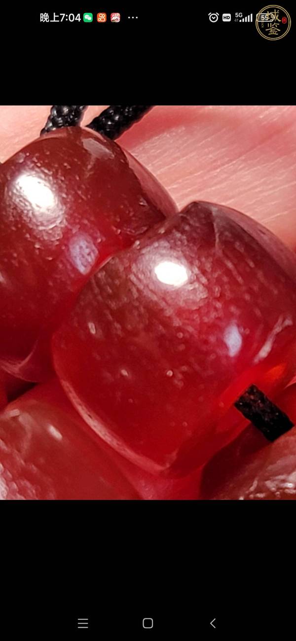 古玩玉器瑪瑙剁珠真品鑒賞圖
