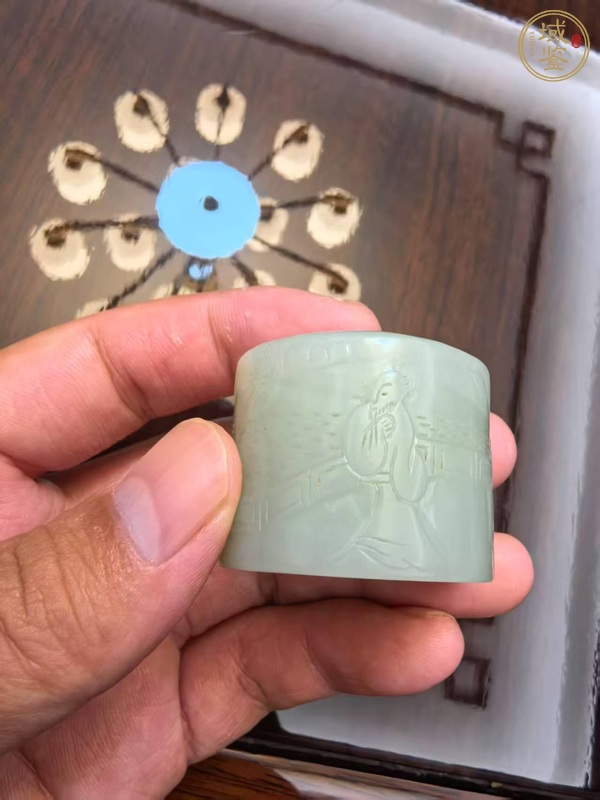 古玩玉器和田玉雕“人物故事”扳指真品鑒賞圖