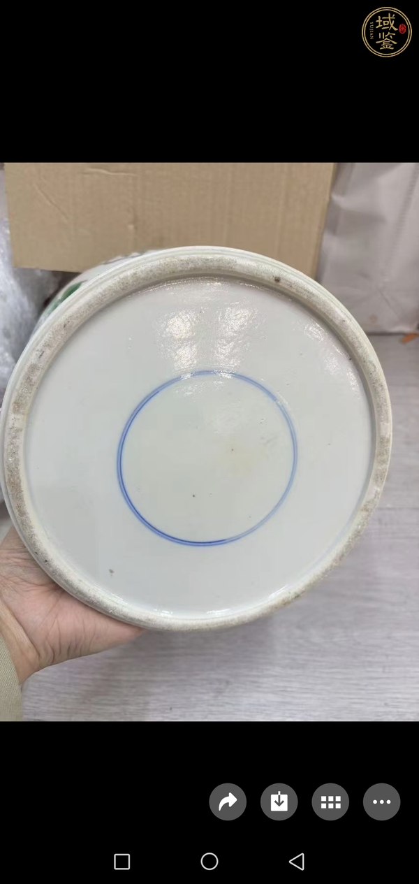 古玩陶瓷五彩雉雞牡丹圖蓋罐真品鑒賞圖