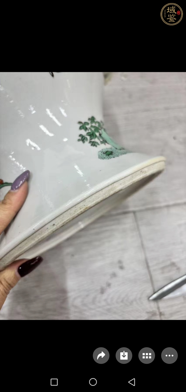 古玩陶瓷五彩雉雞牡丹圖蓋罐真品鑒賞圖