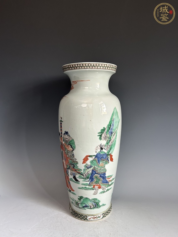 古玩陶瓷清晚·粉彩人物盤口瓶真品鑒賞圖