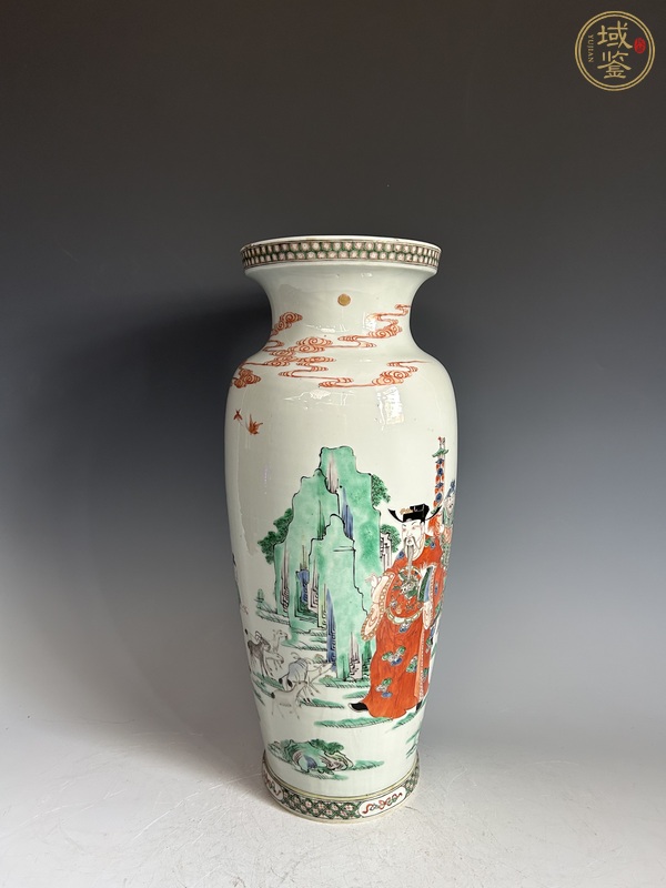 古玩陶瓷清晚·粉彩人物盤口瓶真品鑒賞圖
