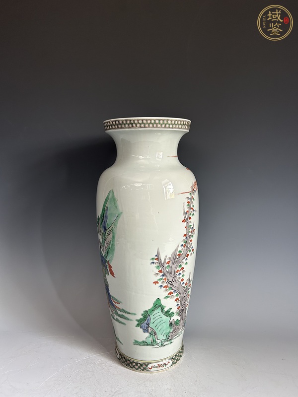古玩陶瓷清晚·粉彩人物盤口瓶真品鑒賞圖