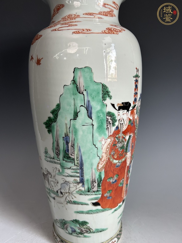 古玩陶瓷清晚·粉彩人物盤口瓶真品鑒賞圖