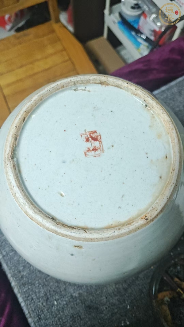 古玩陶瓷花鳥紋西瓜罐真品鑒賞圖