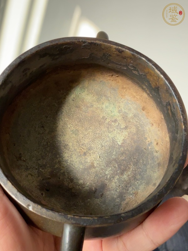 古玩銅器清代中期蚰龍耳簋式爐真品鑒賞圖