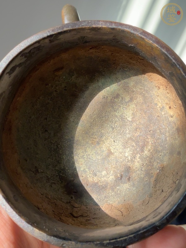 古玩銅器清代中期蚰龍耳簋式爐真品鑒賞圖