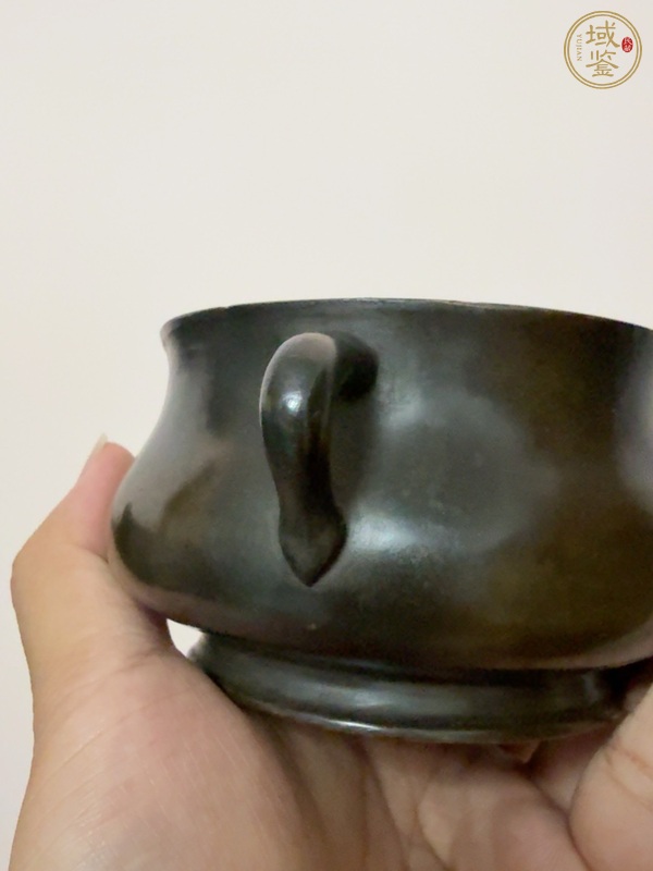 古玩銅器清代中期蚰龍耳簋式爐真品鑒賞圖
