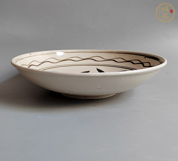 古玩陶瓷磁州窯壽桃盤真品鑒賞圖