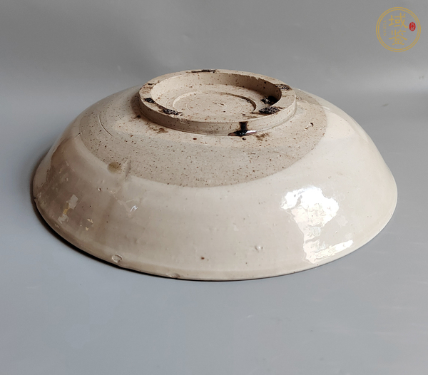 古玩陶瓷磁州窯花卉紋盤真品鑒賞圖