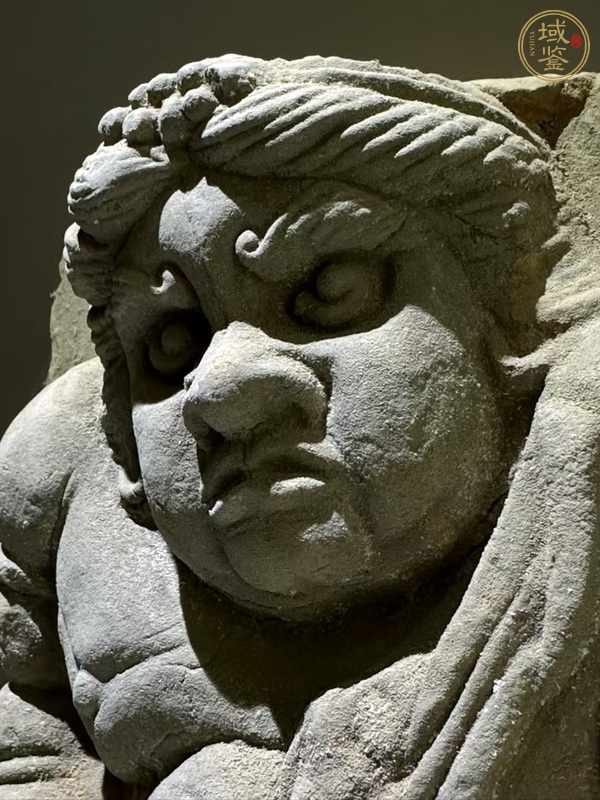 古玩胡人力士磚雕真品鑒賞圖