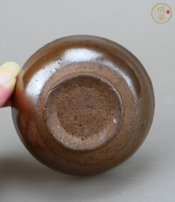 古玩陶瓷窯變黑釉茶盞真品鑒賞圖