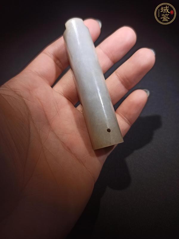 古玩玉器翡翠雕“素紋翎管”真品鑒賞圖