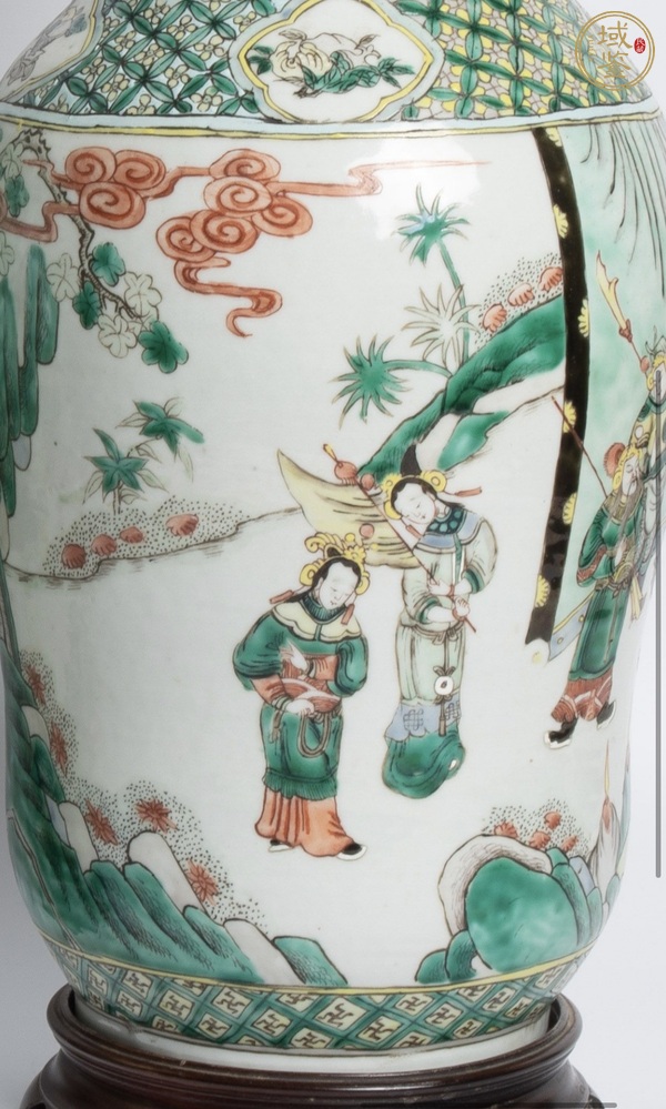 古玩陶瓷五彩人物紋瓶一對(duì)真品鑒賞圖