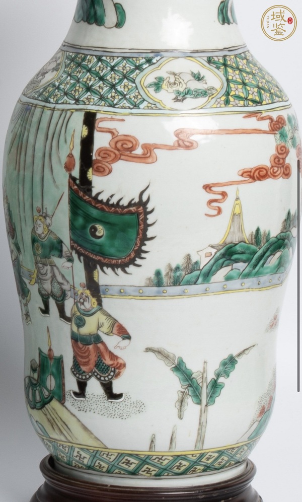 古玩陶瓷五彩人物紋瓶一對(duì)真品鑒賞圖