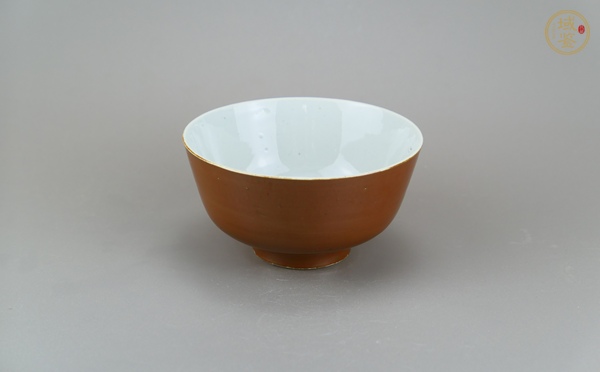 古玩陶瓷紫金釉茶碗真品鑒賞圖