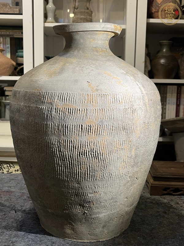 古玩陶瓷漢繩紋罐真品鑒賞圖