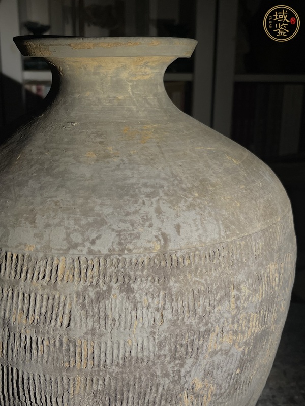 古玩陶瓷漢繩紋罐真品鑒賞圖
