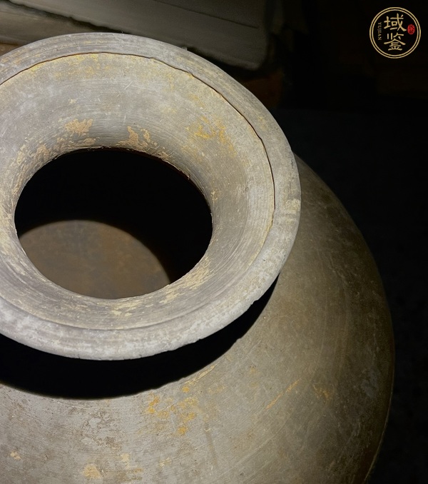 古玩陶瓷漢繩紋罐真品鑒賞圖