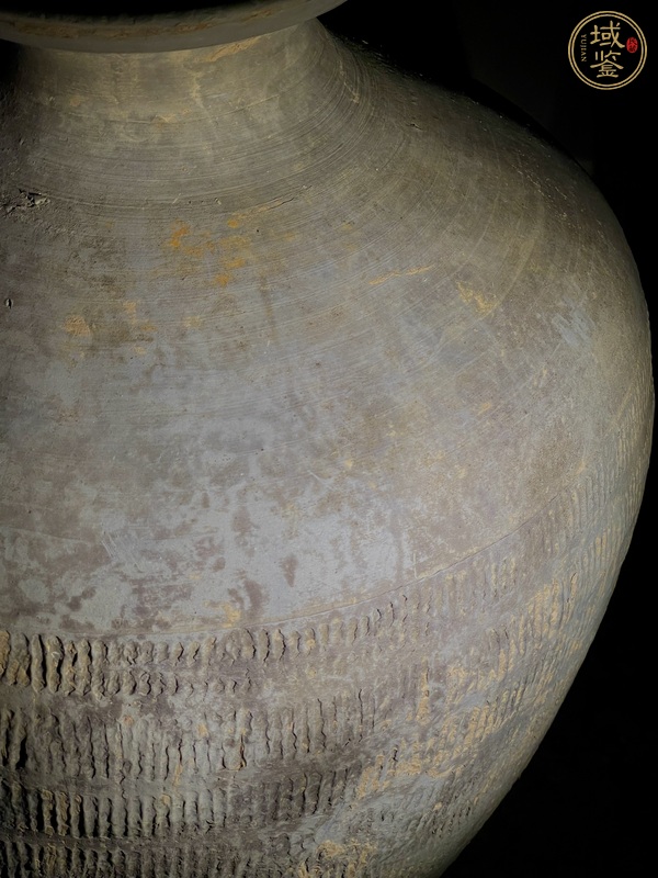 古玩陶瓷漢繩紋罐真品鑒賞圖