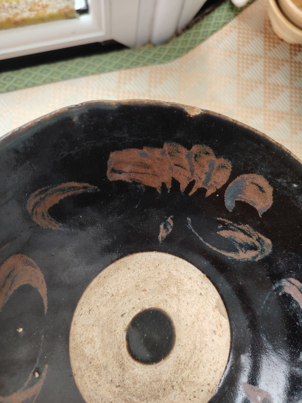 古玩陶瓷元代.黑釉鐵銹花葵口碗拍賣，當(dāng)前價(jià)格3600元