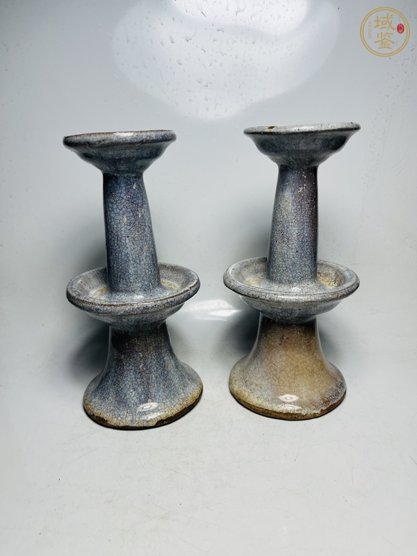 古玩窯變釉燈臺真品鑒賞圖