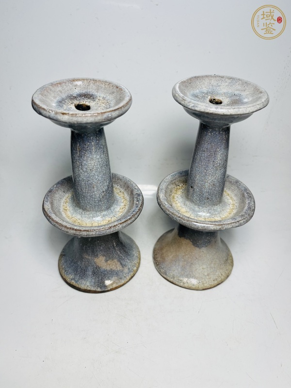 古玩陶瓷窯變釉燈臺真品鑒賞圖