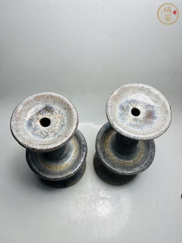 古玩陶瓷窯變釉燈臺真品鑒賞圖