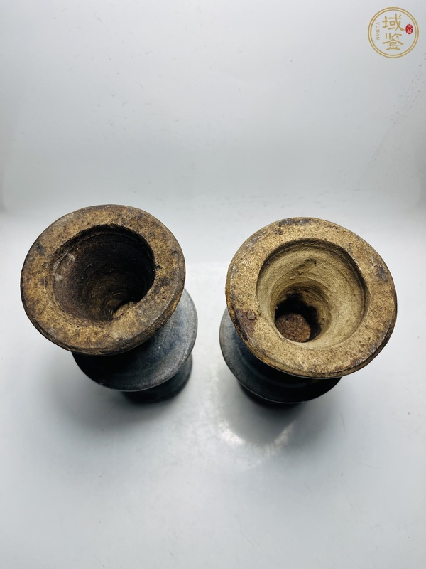 古玩陶瓷窯變釉燈臺真品鑒賞圖