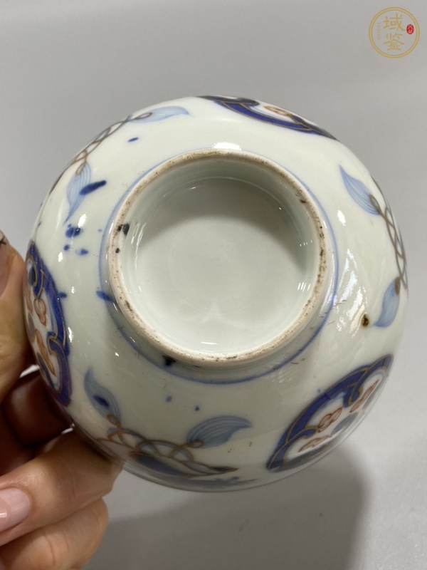 古玩陶瓷民國青花描金蓋碗真品鑒賞圖