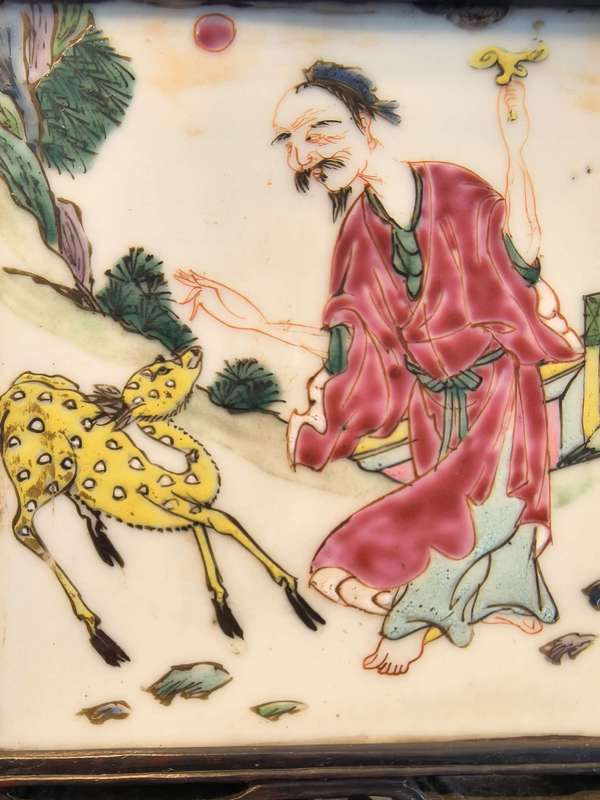 古玩陶瓷頂級雍正粉彩人物故事文房插屏拍賣,當前價格7980元