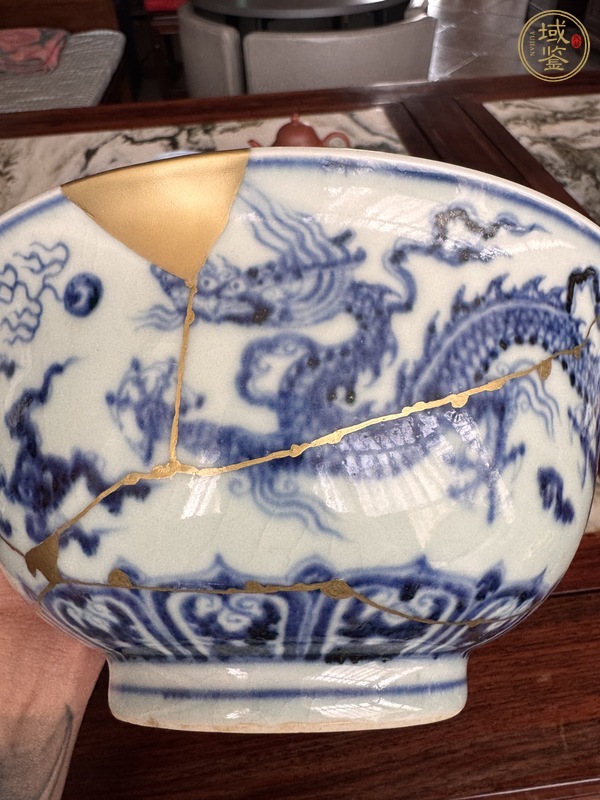 古玩龍紋青花碗真品鑒賞圖