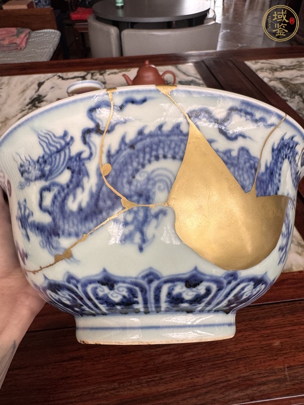 古玩陶瓷龍紋青花碗真品鑒賞圖