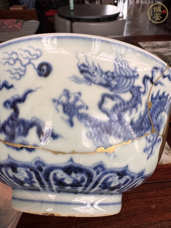古玩陶瓷龍紋青花碗真品鑒賞圖