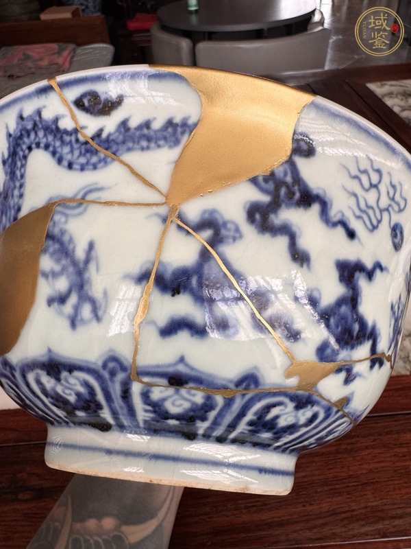 古玩陶瓷龍紋青花碗真品鑒賞圖