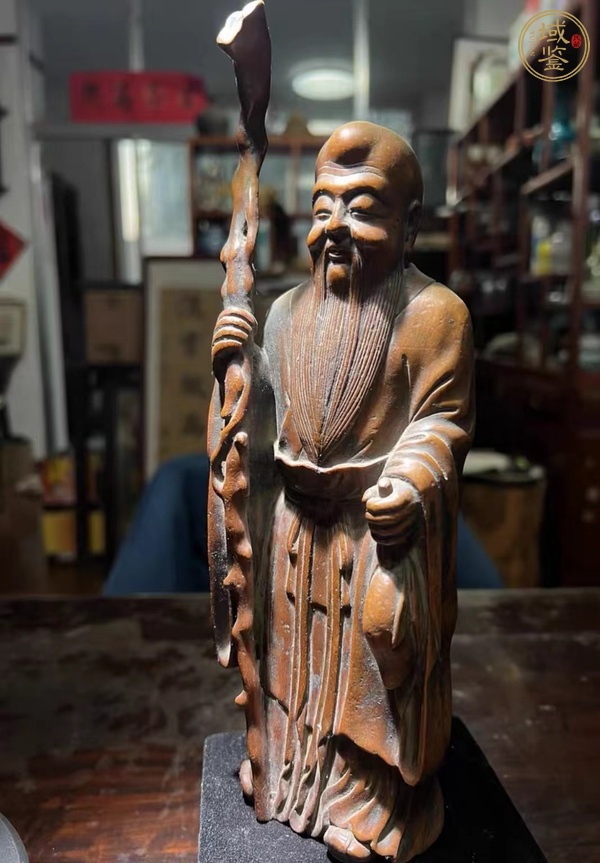 古玩雜項木雕人物真品鑒賞圖